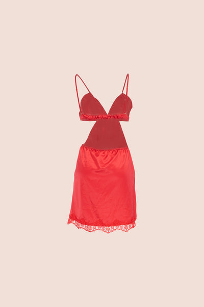 Babydoll rojo con online ligas