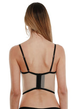 CORSÉ CON TUL ELLIPSE SEXY Y ROMÁNTICO NEGRO MEMORABLE