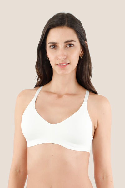 BRALETTE LISO ELLIPSE SIN ARO NI COPA TOTAL COMODIDAD 24 HORAS CRUDO –  ELLIPSE LINGERIE