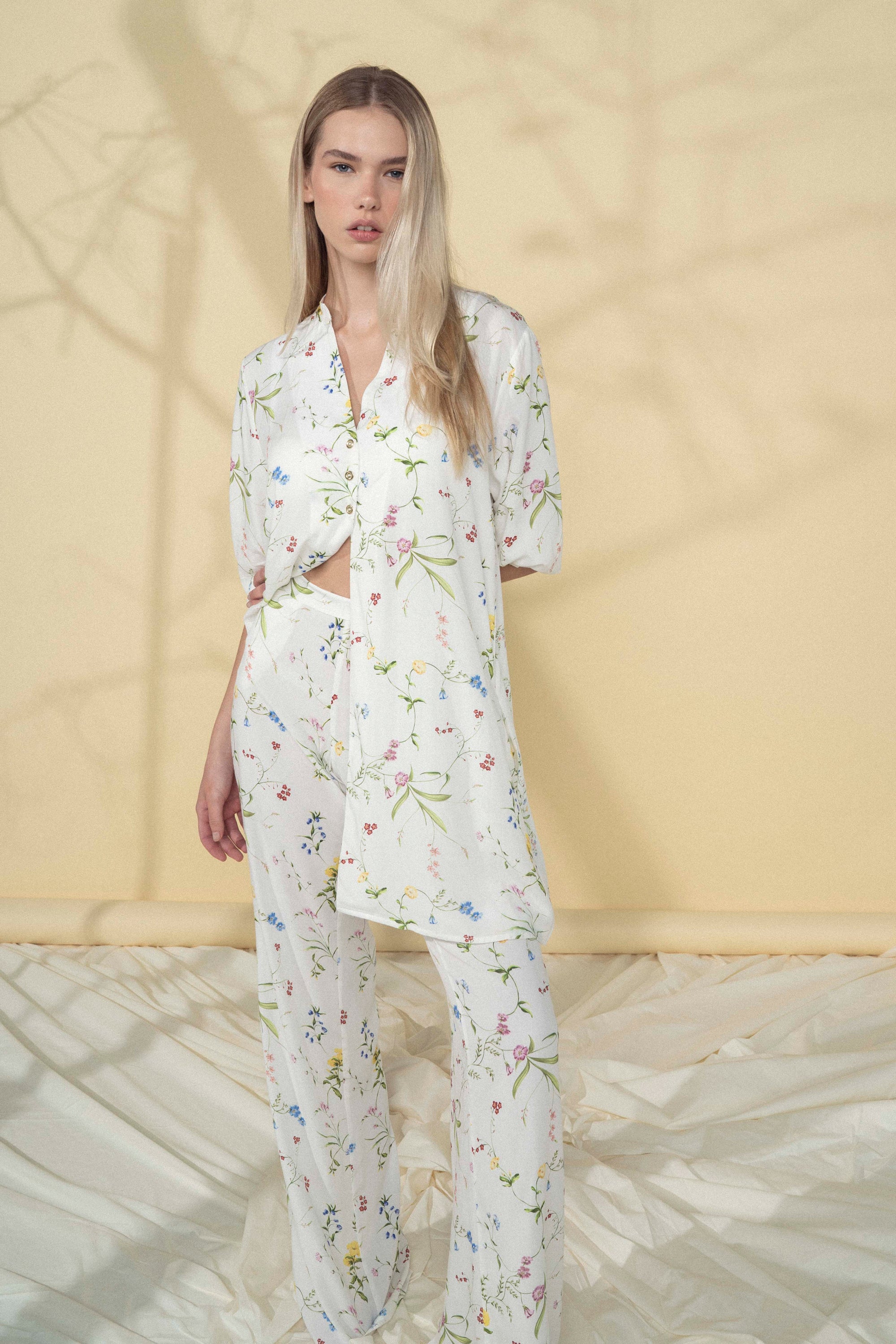 SET PIJAMA  PANTALON ELLIPSE MANGA LARGA ULTRA COMODA ALMA ALEGRE ESTAMPADO
