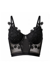 BUSTIER ELLIPSE CEREZOS NEGRO