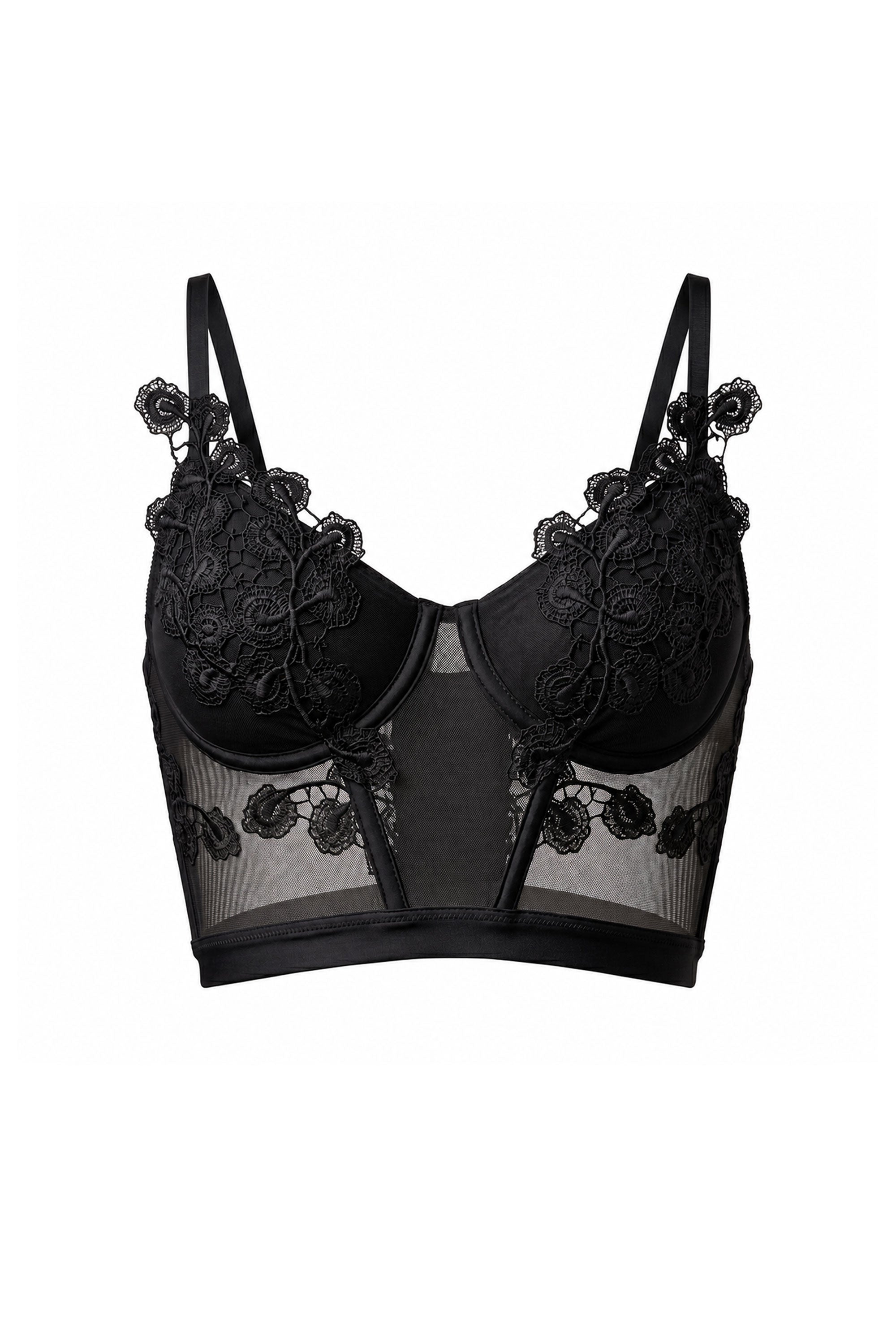 BUSTIER ELLIPSE CEREZOS NEGRO