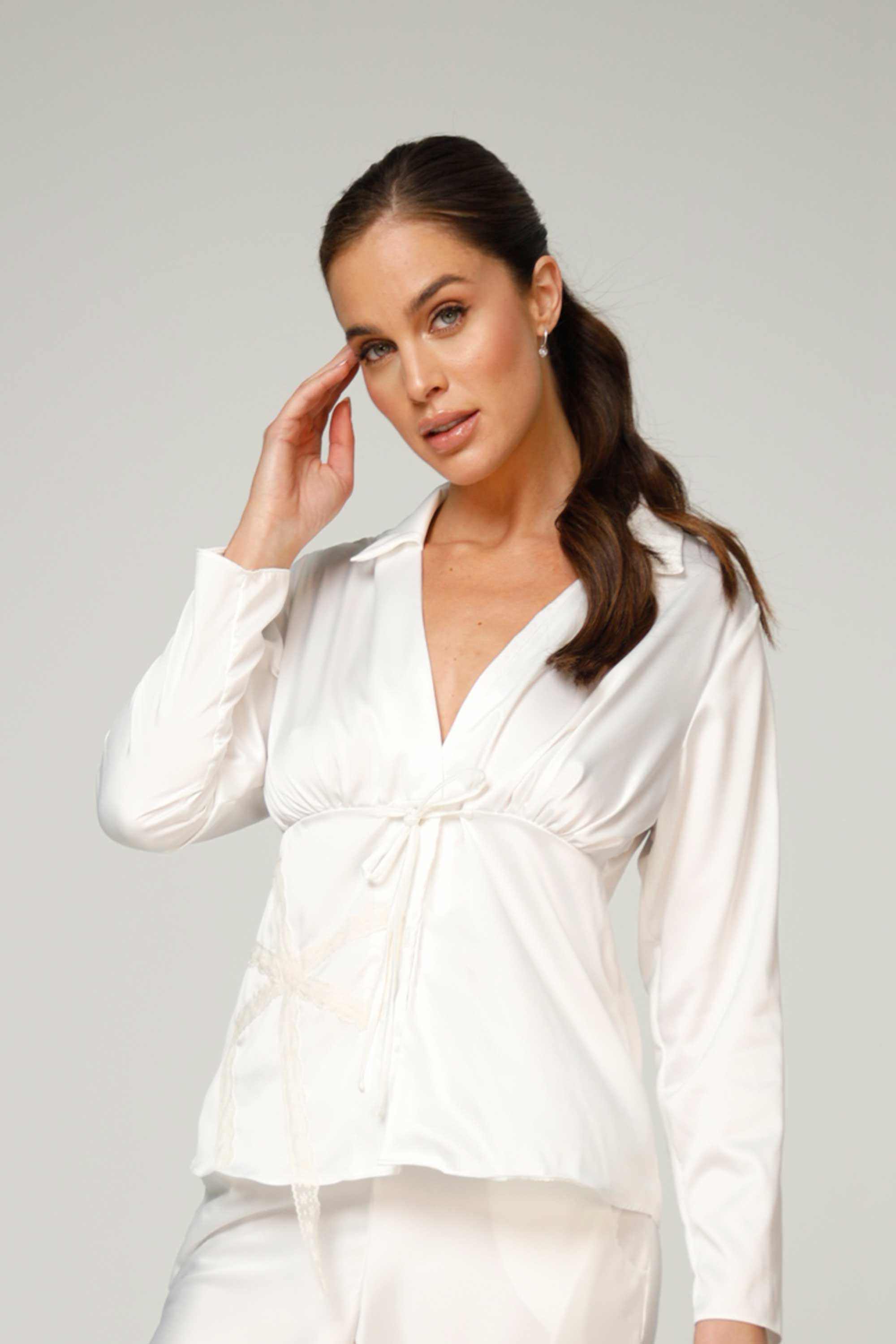 CAMISA MANGA LARGA ELLIPSE VOLVER CRUDO