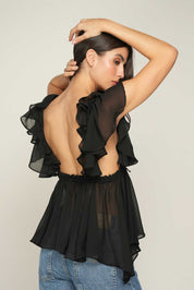 CAMISILLA FLUIDA  ELLIPSE TRANSFORMACIÓN NEGRO