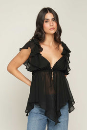 CAMISILLA FLUIDA  ELLIPSE TRANSFORMACIÓN NEGRO