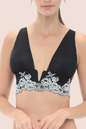 BRALETTE ELLIPSE ROMÁNTICO SIN ARO CONEXIÓN NATURALEZA NEGRO