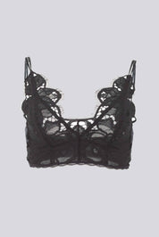 BRALETTE SIN ARO ELLIPSE ENCAJE ALGODÓN NEGRO