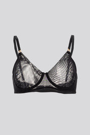 BRASIER ELLIPSE EN TUL CON ARO INVISIBLE ULTRA COMODO ALMA LIMPIA NEGRO