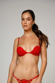 BRASIER CON COPA Y ARO ELLIPSE ROJO