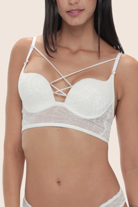 BRASIER BUSTIER ELLIPSE SEXY CON COPA Y ARCO ALMA ESTRUCTURADA CRUDO