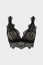 BRALETTE ELLIPSE EN ENCAJE SIN ARO TOTAL COMODIDAD BOREAL NEGRO