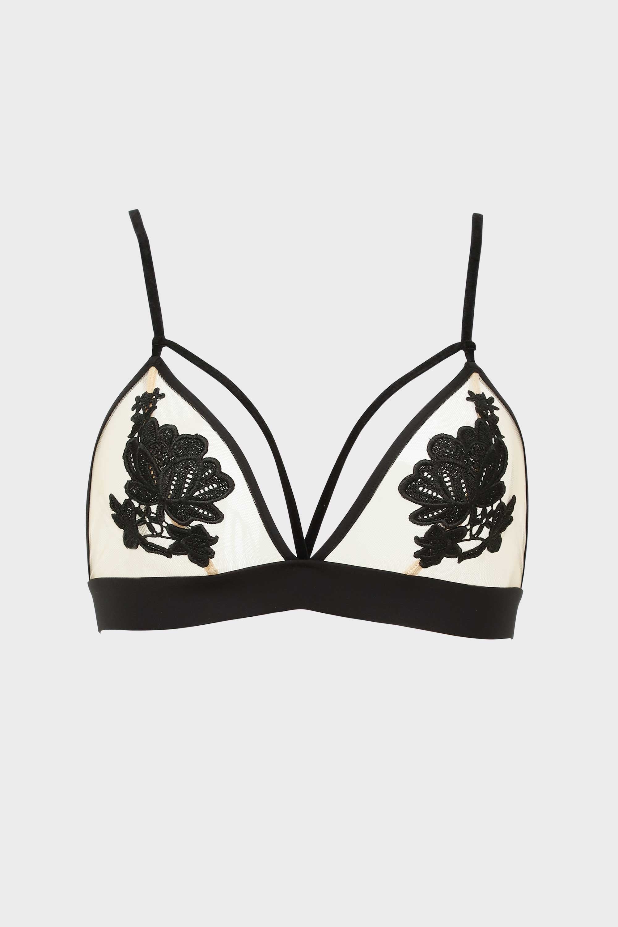 BRALETTE ELLIPSE SEXY CON TIRAS AL FRENTE DELUXE NEGRO