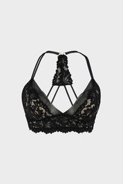 BRALETTE ELLIPSE SIN ARO EN ENCAJE TOTAL COMODIDAD VINTAGE NEGRO