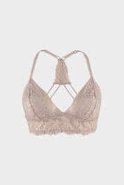 BRALETTE ELLIPSE SIN ARO EN ENCAJE TOTAL COMODIDAD VINTAGE TAUPE