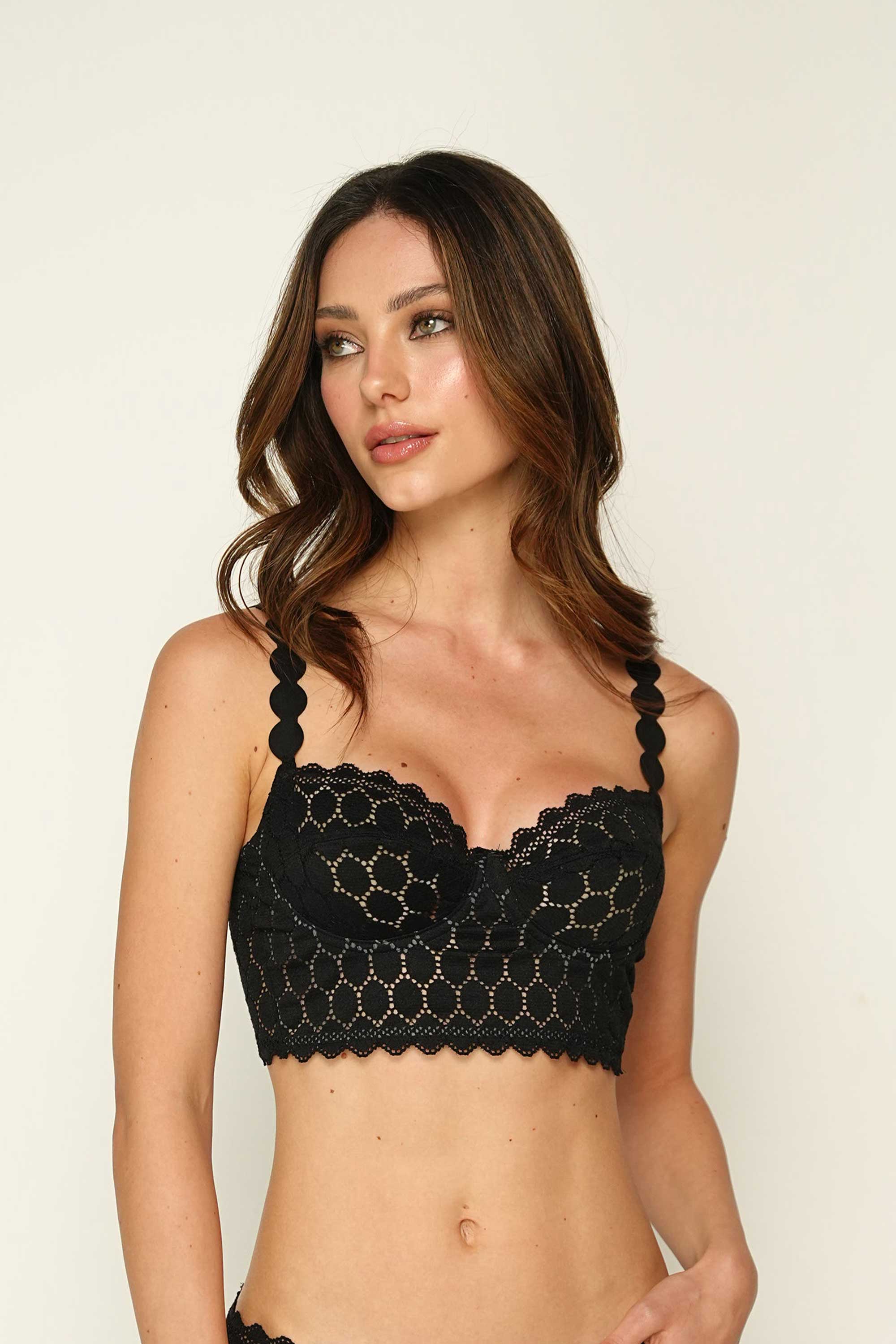BUSTIER ELLIPSE CONTINUIDAD NEGRO