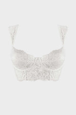 BRASIER BUSTIER ELLIPSE CON ARO Y ENCAJE TOTAL COMODIDAD VINTAGE CRUDO