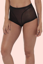 PANTY ALTO ELLIPSE EN TUL INVISIBLE ULTRA COMODO ALMA LIMPIA NEGRO