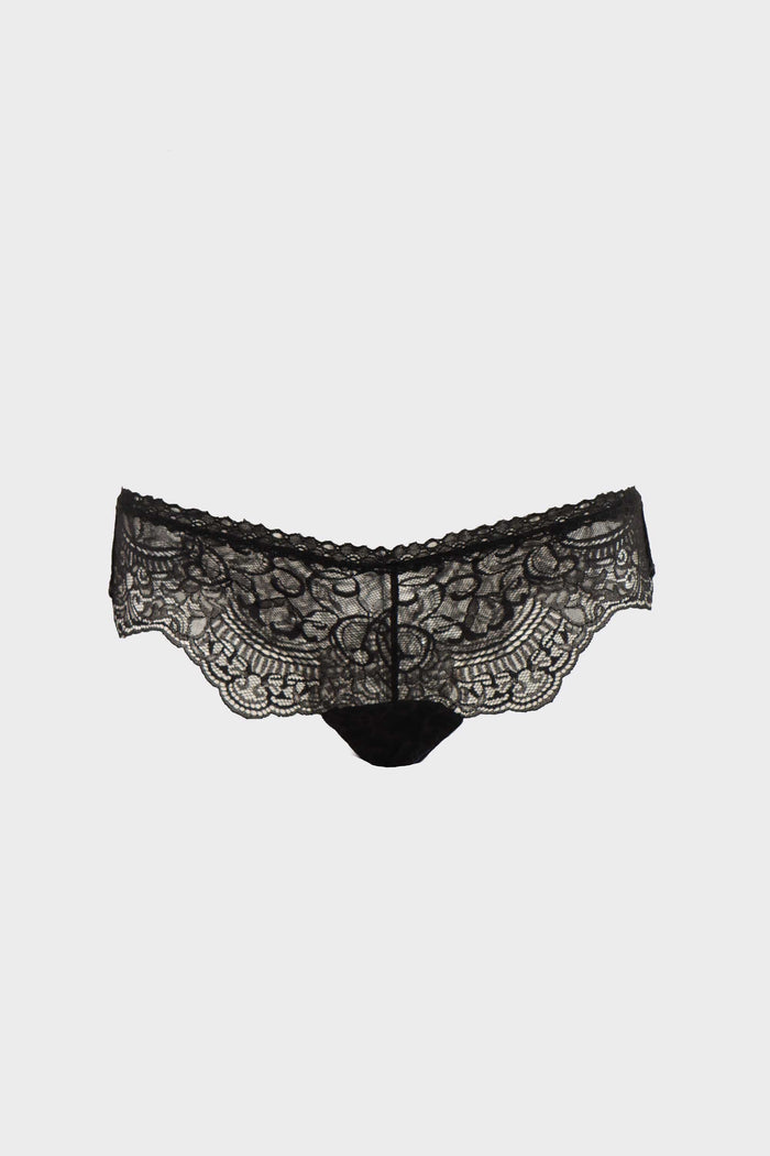 CULOTTE ELLIPSE EN ENCAJE SEXY TOTAL COMODIDAD BOREAL NEGRO