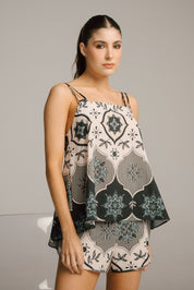 PIJAMA SHORT ELLIPSE ESTAMPADA ESTAMPADO