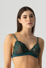 BRALETTE ELLIPSE EN ENCAJE RITUAL VERDE BISTRO