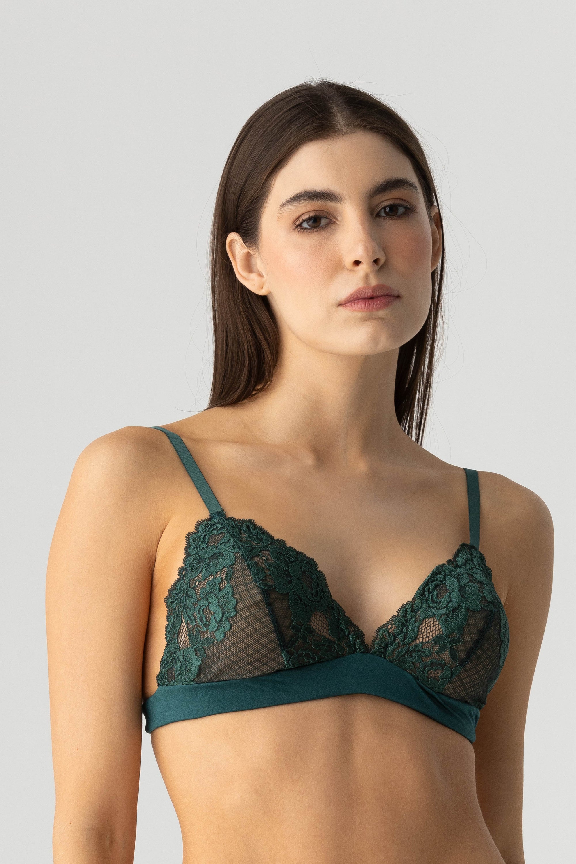 BRALETTE ELLIPSE EN ENCAJE RITUAL VERDE BISTRO