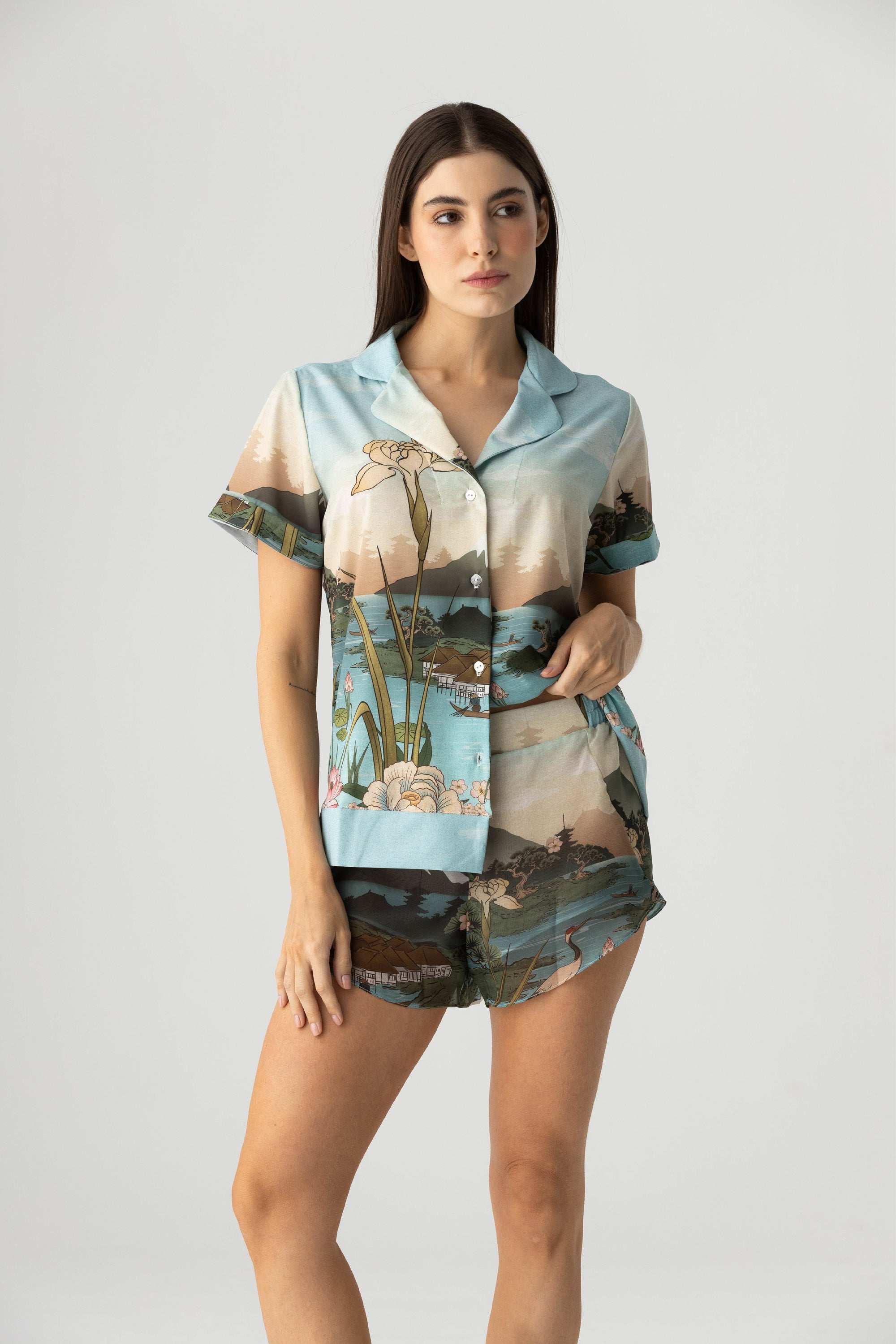 PIJAMA SHORT ELLIPSE RITUAL ESTAMPADO