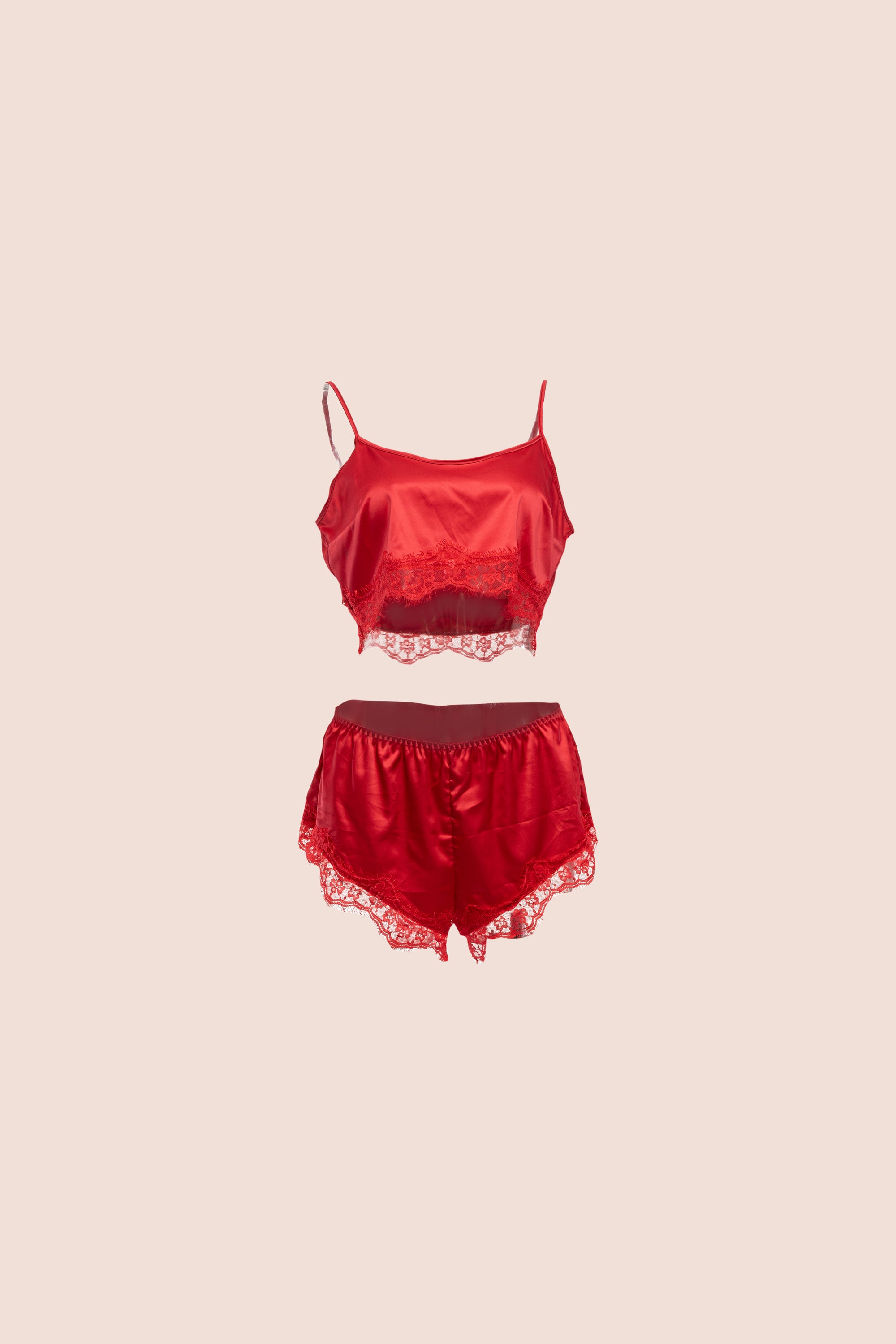 PIJAMA SHORT ELLIPSE SEXY AMOR Y AMISTAD  ROJO