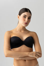 STRAPLESS ELLIPSE GLOWY & SILKY NEGRO
