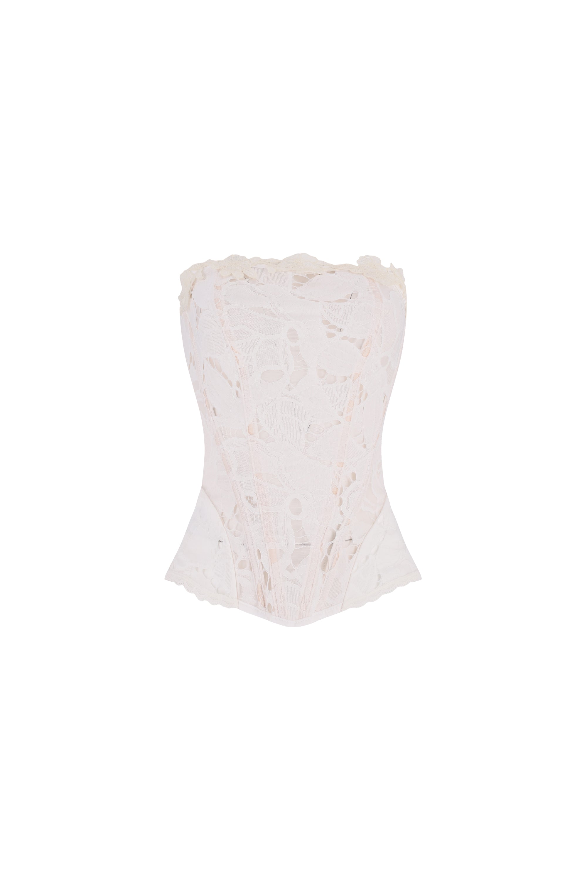 CORSET ENCAJE ELLIPSE CRUDO