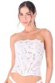 CORSET ENCAJE ELLIPSE CRUDO
