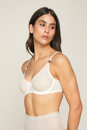 BRASIER ELLIPSE EN TUL CON ARO INVISIBLE ULTRA COMODO ALMA LIMPIA CRUDO