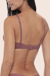 BRASIER ELLIPSE EN TUL CON ARO INVISIBLE ULTRA COMODO ALMA LIMPIA MARRON