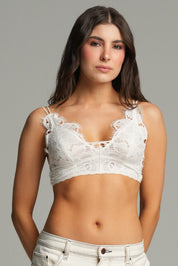 BRALETTE SIN ARO ELLIPSE ENCAJE ALGODÓN CRUDO