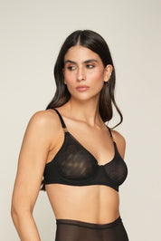 BRASIER ELLIPSE EN TUL CON ARO INVISIBLE ULTRA COMODO ALMA LIMPIA NEGRO