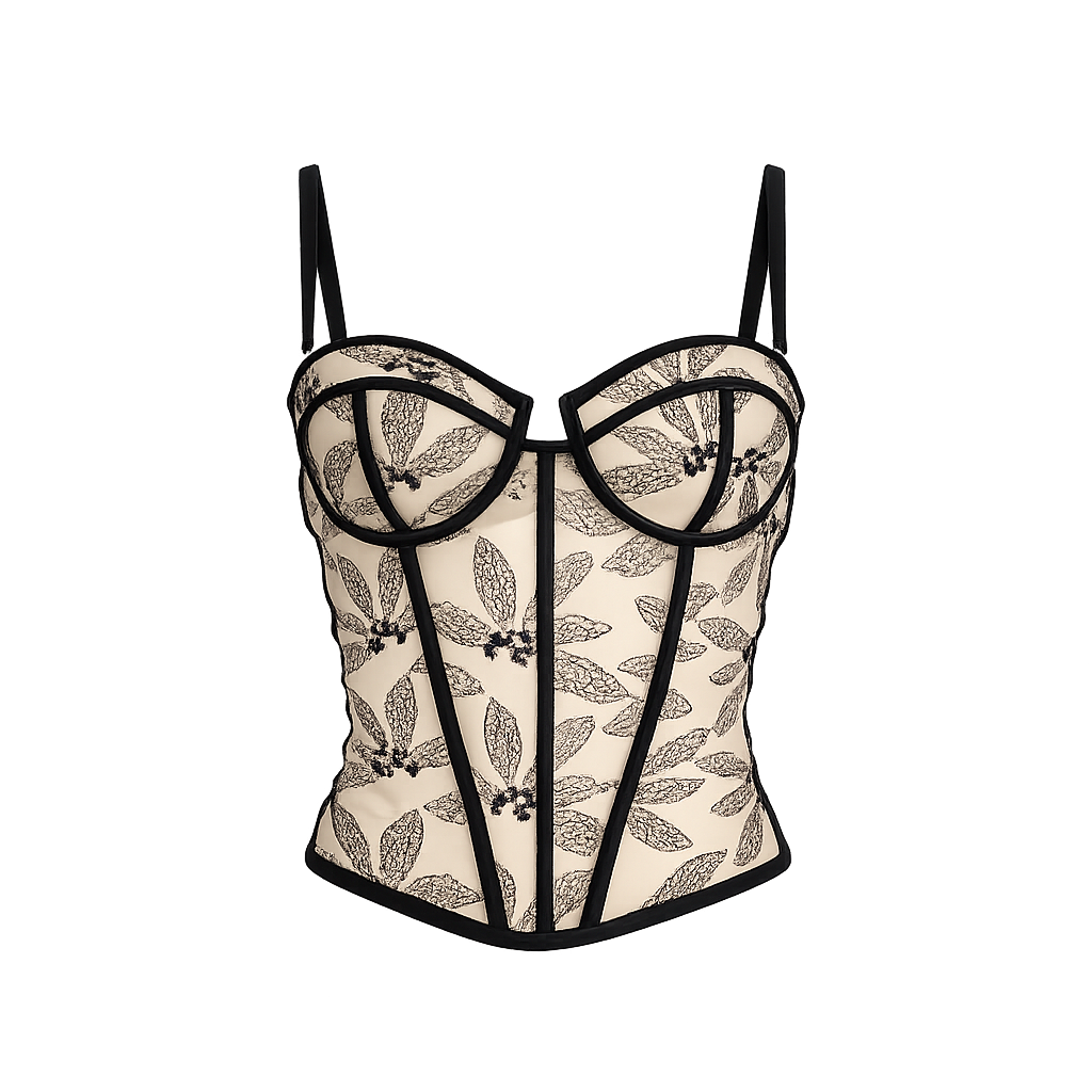 CORSET ELLIPSE BORDADO NEGRO