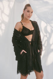 KIMONO NOVIAS ELLIPSE AURA NEGRO NEGRO