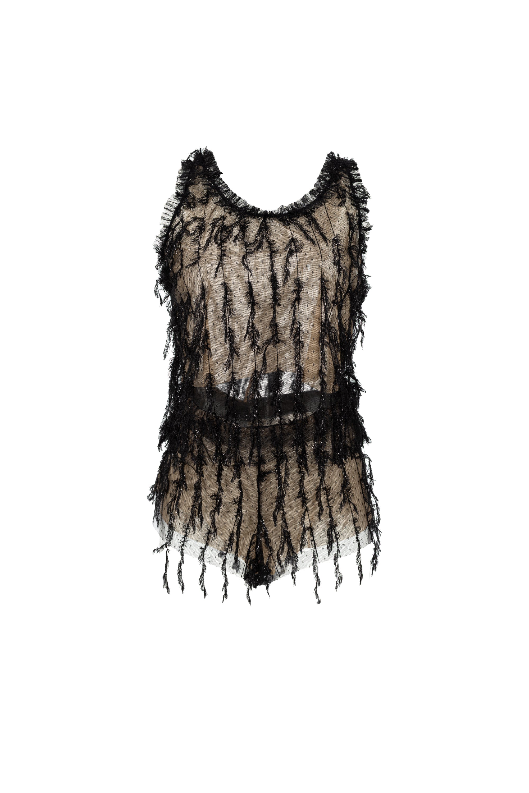 PIJAMA SHORT ELLIPSE WHISPERS NEGRO