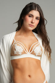 BRALETTE ELLIPSE SEXY CON TIRAS AL FRENTE DELUXE CRUDO
