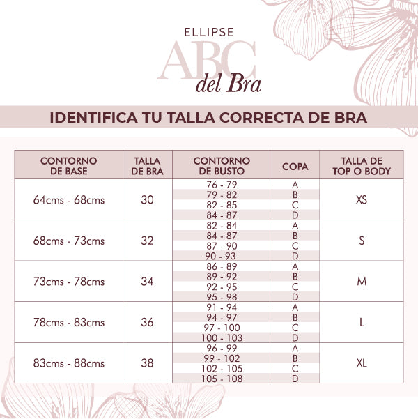 Tabla Tallas Copas Sujetador Copa Talla De Sostenes En Chile