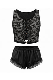 PIJAMA SHORT ELLIPSE BALANCE NEGRO