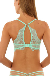 BRASIER ELLIPSE CON COPA LISA EN ESCOTE PROFUNDO AGUA MARINA BOREAL