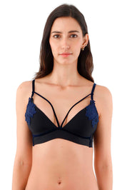 BRALETTE ELLIPSE CON COPA SIN ARCO SENSUAL ESCUCHAR AZUL