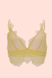 BRALETTE ELLIPSE EN ENCAJE SIN ARO TOTAL COMODIDAD BOREAL VERDE LIMÓN