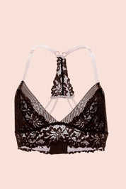 BRALETTE ELLIPSE SIN ARO EN ENCAJE TOTAL COMODIDAD VINTAGE CAFÉ