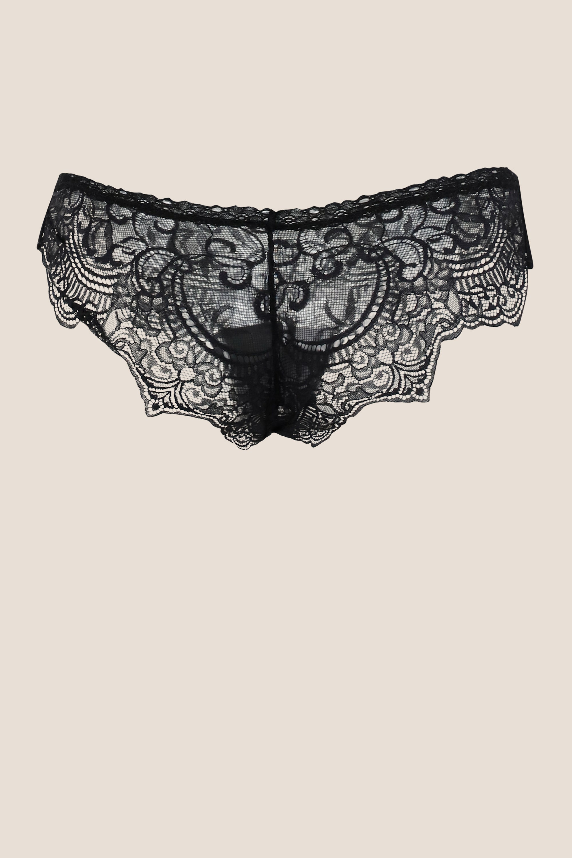 CULOTTE ELLIPSE EN ENCAJE SEXY TOTAL COMODIDAD BOREAL NEGRO