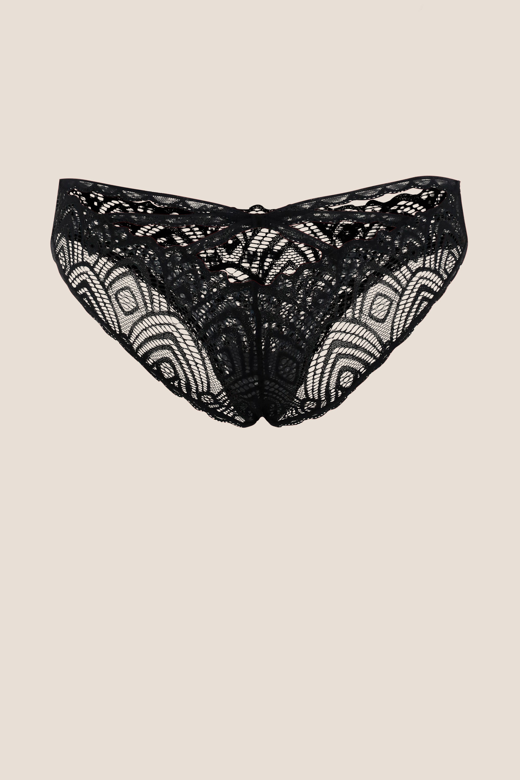 CULOTTE ELLIPSE EN ENCAJE MIRAR NEGRO