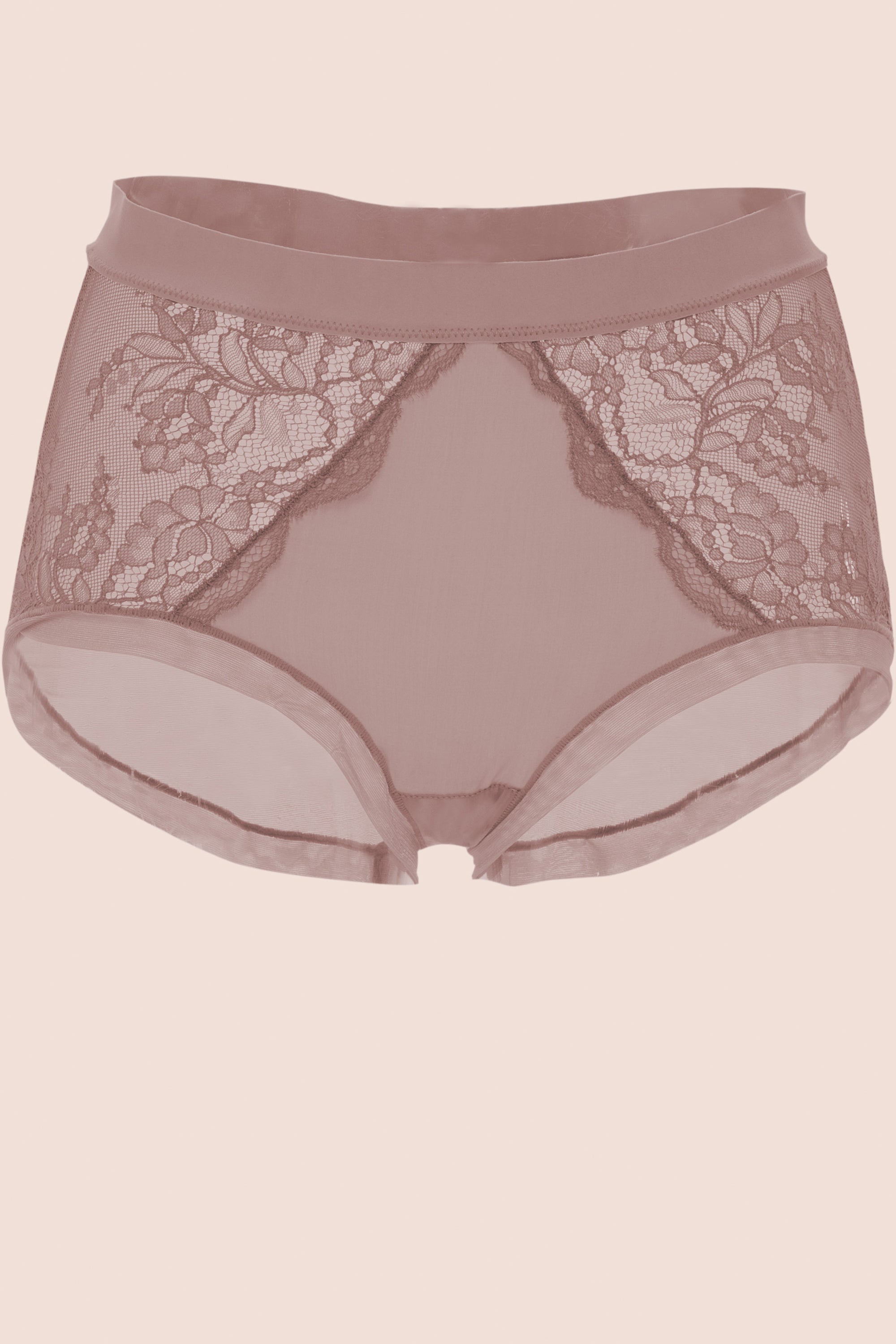 CULOTTE ALTO ELLIPSE CON ENCAJE PERSEVERANCIA PALO DE ROSA