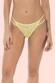 BRASILERA HILO ELLIPSE CON ENCAJE SEXY TOTAL COMODIDAD BOREAL VERDE LIMÓN