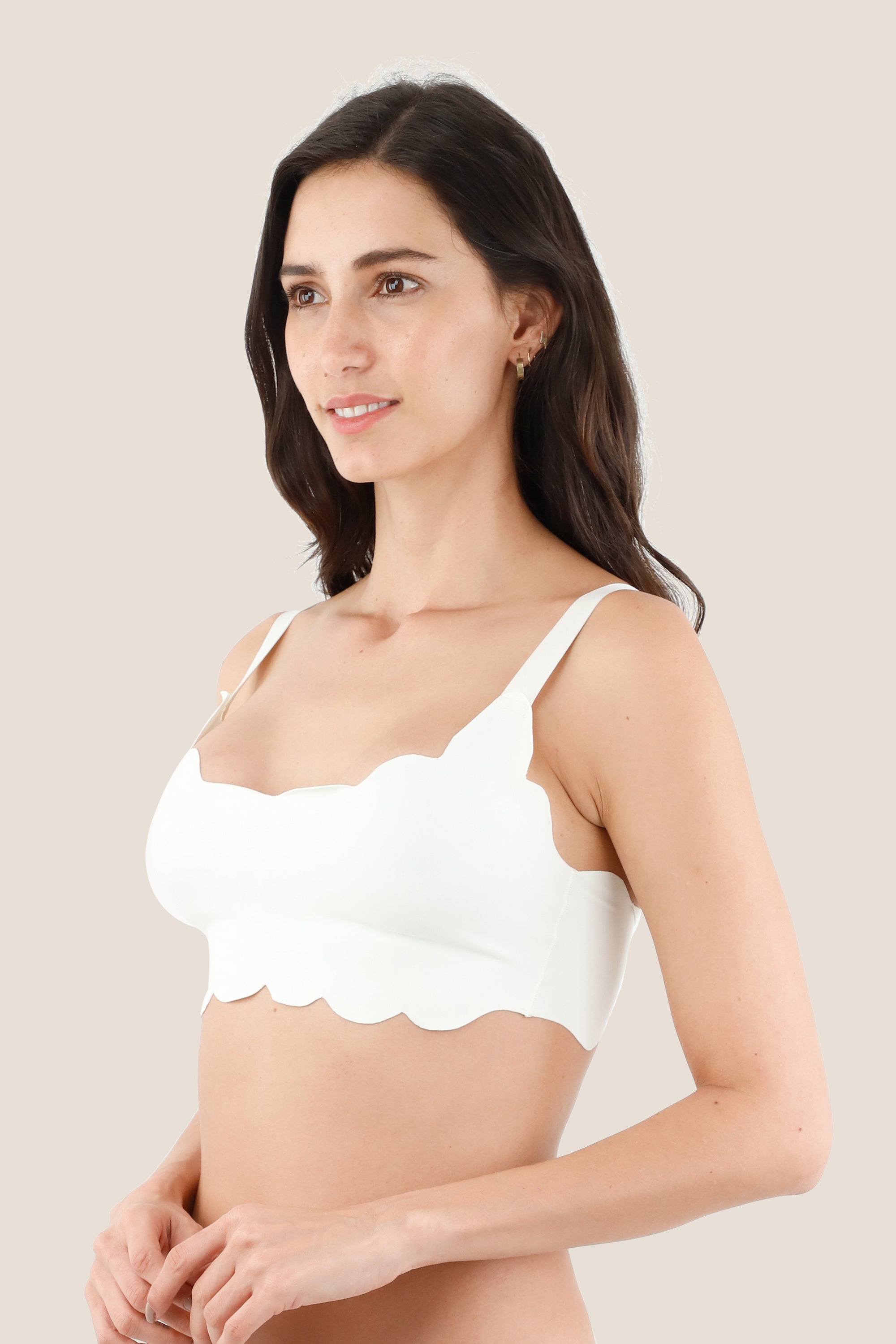 TOP ZERO ELLIPSE LISO SIN ENCAJE ULTRA COMODO CRUDO