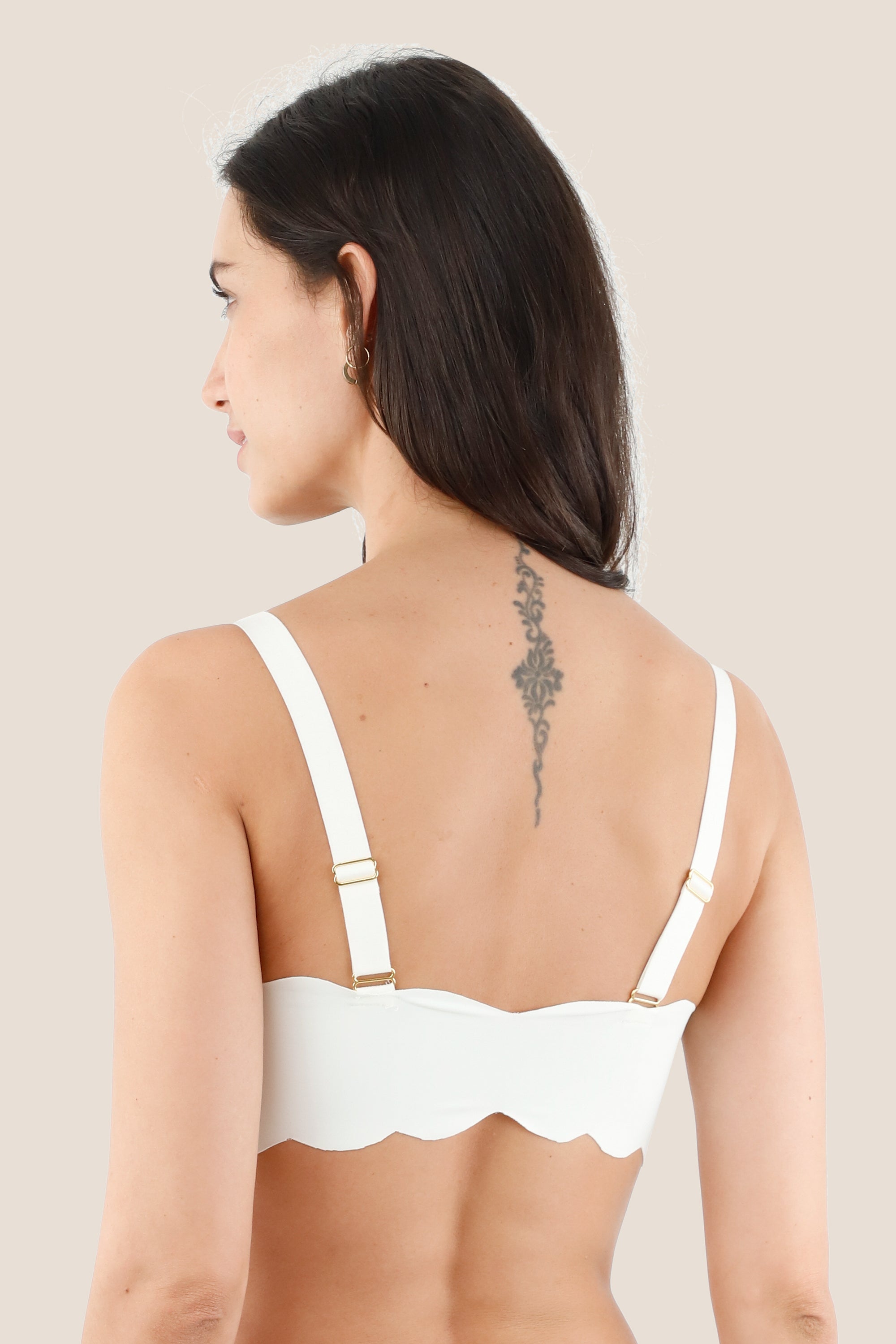 TOP ZERO ELLIPSE LISO SIN ENCAJE ULTRA COMODO CRUDO